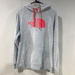 THE NORTH FACE Womens Long Sleeve Fleece Logo Hoodie - Gray - Large